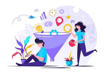 Vector illustration, digital marketing 