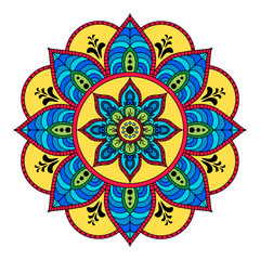Abstract Vector Mandala for coloring page