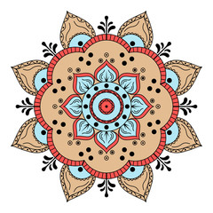 Abstract Vector Mandala for coloring page