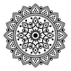 Abstract Vector Mandala for coloring page