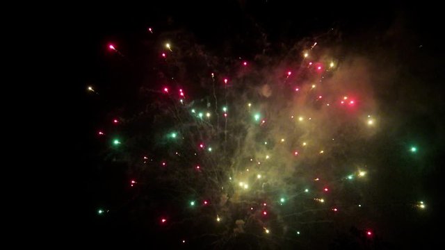  Colorful fireworks in the sky