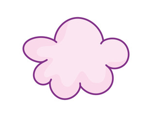 pink cloud weather icon design on white background