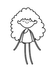 happy valentines day, cute cupid love cartoon character thick line