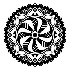 Abstract Vector Mandala for coloring page