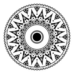Obraz na płótnie Canvas Abstract Vector Mandala for coloring page
