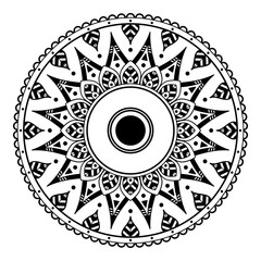Abstract Vector Mandala for coloring page