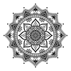 Abstract Vector Mandala for coloring page