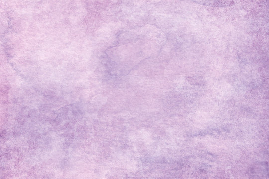 Old purple paper parchment background with distressed vintage stains and ink spatter and white faded grainy watercolor stains, elegant antique pastel color