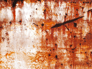 Very rusty white plate abstract grunge background