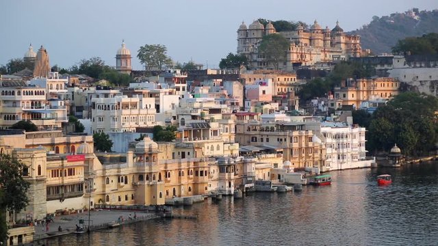 Lake Pichola  in Udaipur, Rajasthan, India
