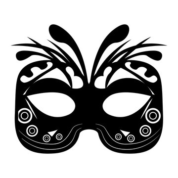 recommend clip art: Mardi Gras theater mask silhouette