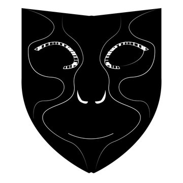 recommend clip art: Mardi Gras theater mask silhouette