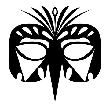 recommend clip art: Mardi Gras theater mask silhouette