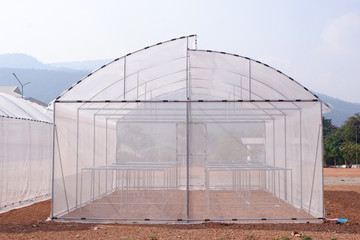 Green house in nature background.  