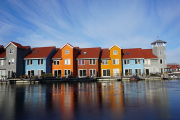 Traditionelle Häuser in Groningen / Niederlande