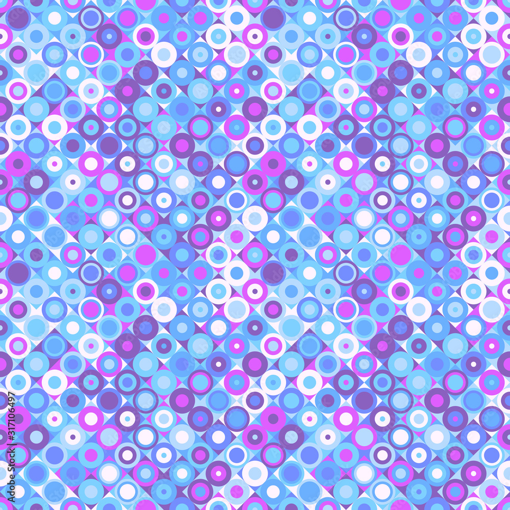 Poster geometrical colorful circle pattern background - seamless vector graphic