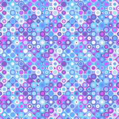 Geometrical colorful circle pattern background - seamless vector graphic
