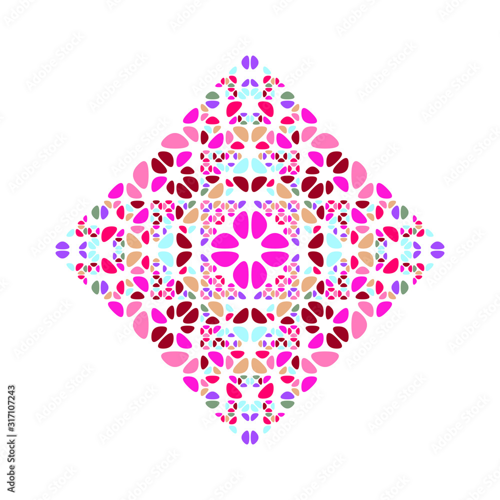 Poster stone square shape - abstract geometrical colorful vector element