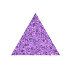 Colorful tiled mosaic pyramid polygon - geometrical ornamental vector design element on white background