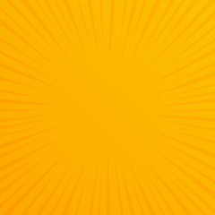 Obraz premium Comics yellow retro background with rays. Summer backdrop. Vector illustration in retro pop art style for comics book, poster, advertising design