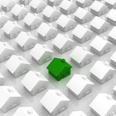 Obraz premium Eco and sustainable home concepts, original 3d rendering