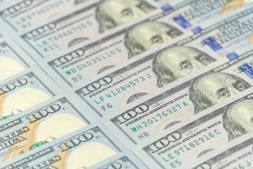 Dollars stacked exactly next to each other as a background