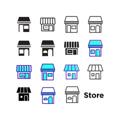 vector icons set store