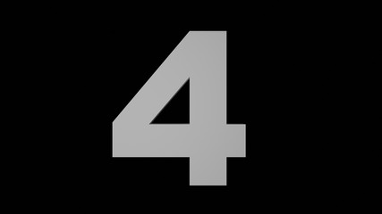 Fototapeta premium 4 3D type on black background for easy cut out