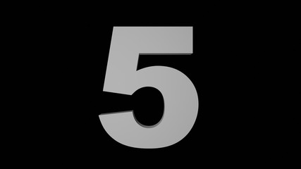 5 3d type on a black background for easy cut out