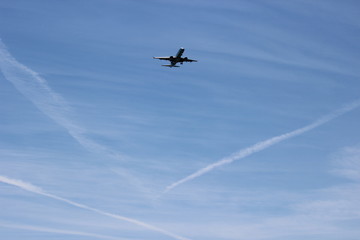 airplane in the sky