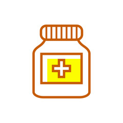 medicine bottle icon vector design