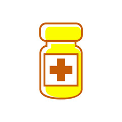 medicine bottle icon vector design