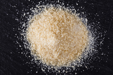 natural animal gelatin on a dark stone background