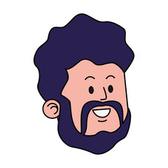 cartoon man with beard icon