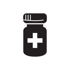 Medicine bottle icon vector