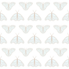 Vector Monarch Butterflies in Soft Pastel Colors seamless pattern background.