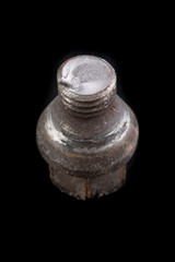 Broken wheel from a car wheel. Damaged element of the running gear in a passenger car.