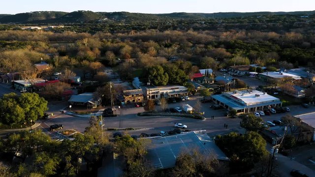 4K Texas Hill Country Old Kyle Road Wimberley Texas Landscape Drone