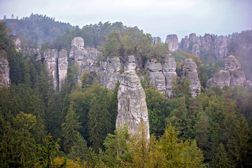 Czech republic rocks and mountains