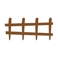 Naklejka premium wooden fence protection barrier cartoon