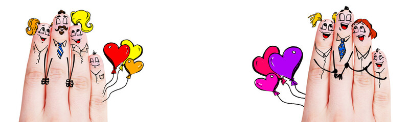 Finger Familie Konzept