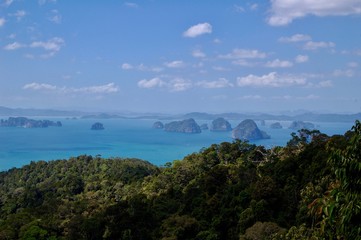 Thailand sea islands and mountans