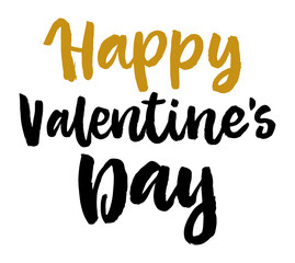 Valentines day isolated poster, hand drawn style