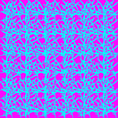Fototapeta na wymiar Royal pattern of light blue squiggles and pink ropes on a monochrome background.
