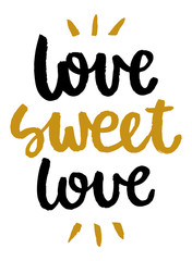 Valentines day isolated poster, hand drawn style