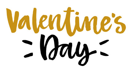 Valentines day isolated poster, hand drawn style