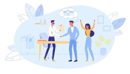 Handshake Realtor and New Owner of Real Estate