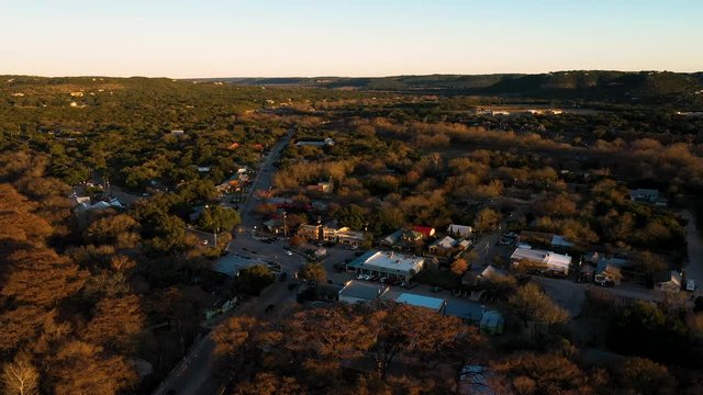 4K Texas Hill Country Small Town Texas Landscape At Sunrise