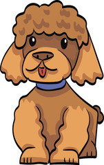 Spaniel funny drawing cartoon dog isolated
