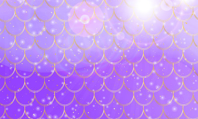 Mermaid kawaii pattern. Fish scale. Vector